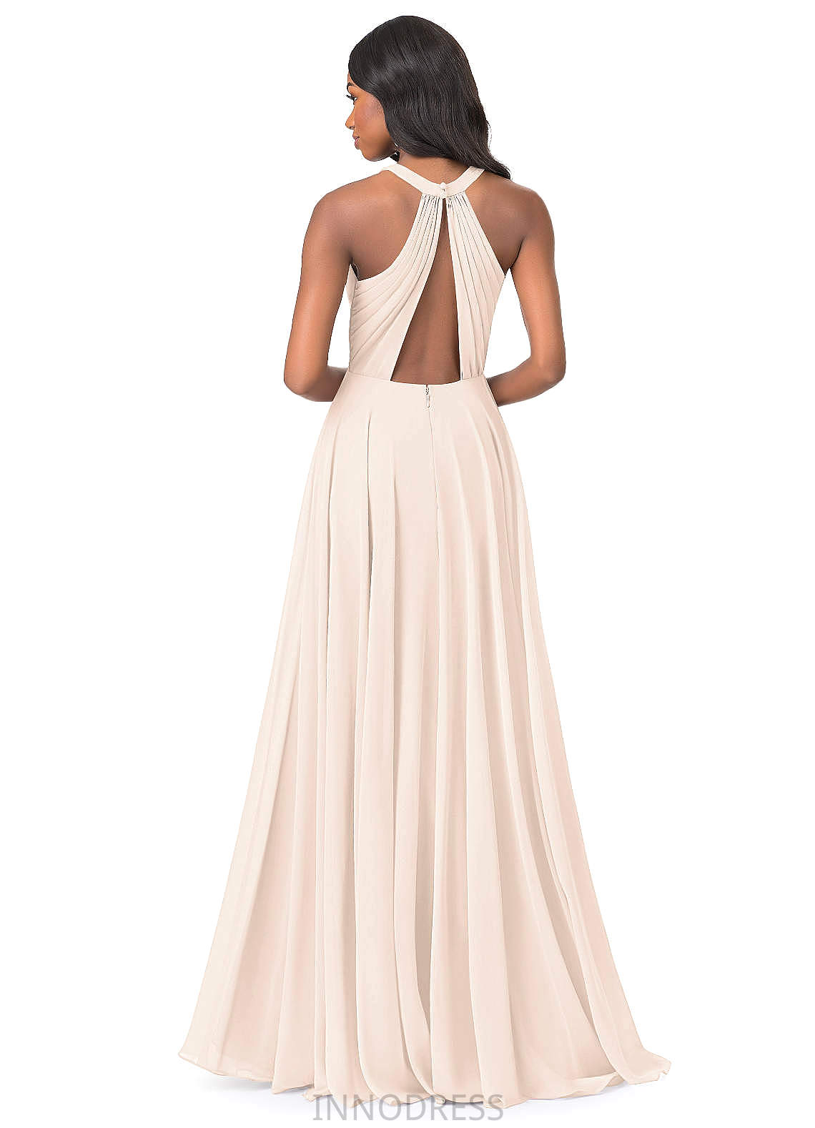 Scarlet Natural Waist Sleeveless Floor Length Scoop A-Line/Princess Bridesmaid Dresses