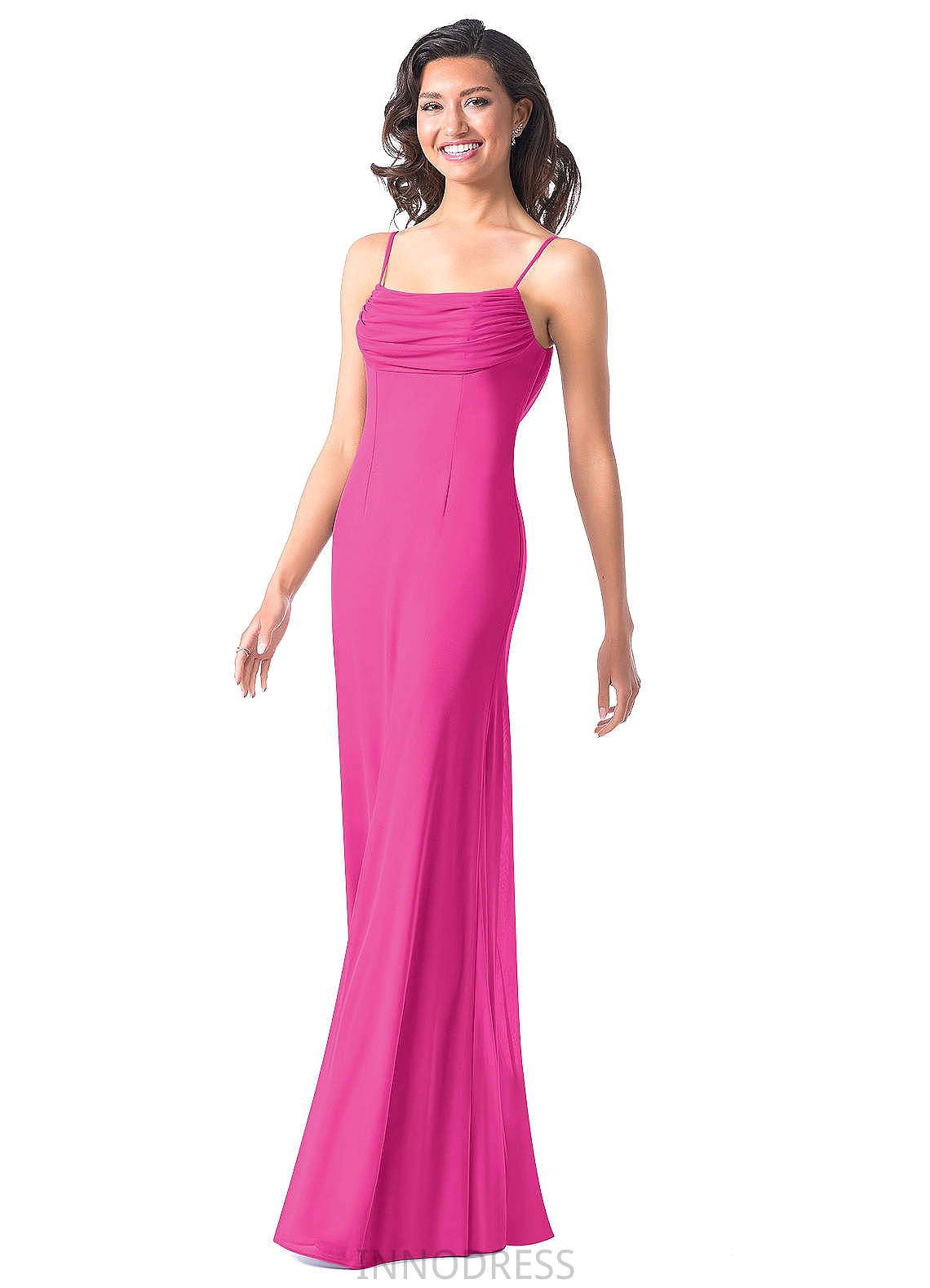 Kaylyn Natural Waist Spaghetti Staps Sleeveless A-Line/Princess Floor Length Bridesmaid Dresses