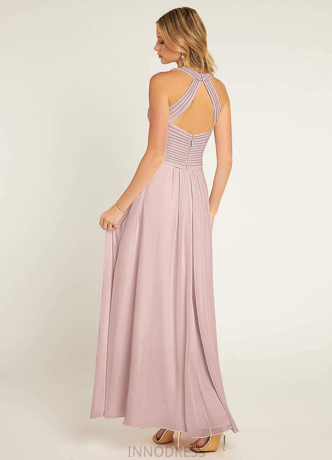 Naima Natural Waist Sleeveless One Shoulder A-Line/Princess High Low Bridesmaid Dresses