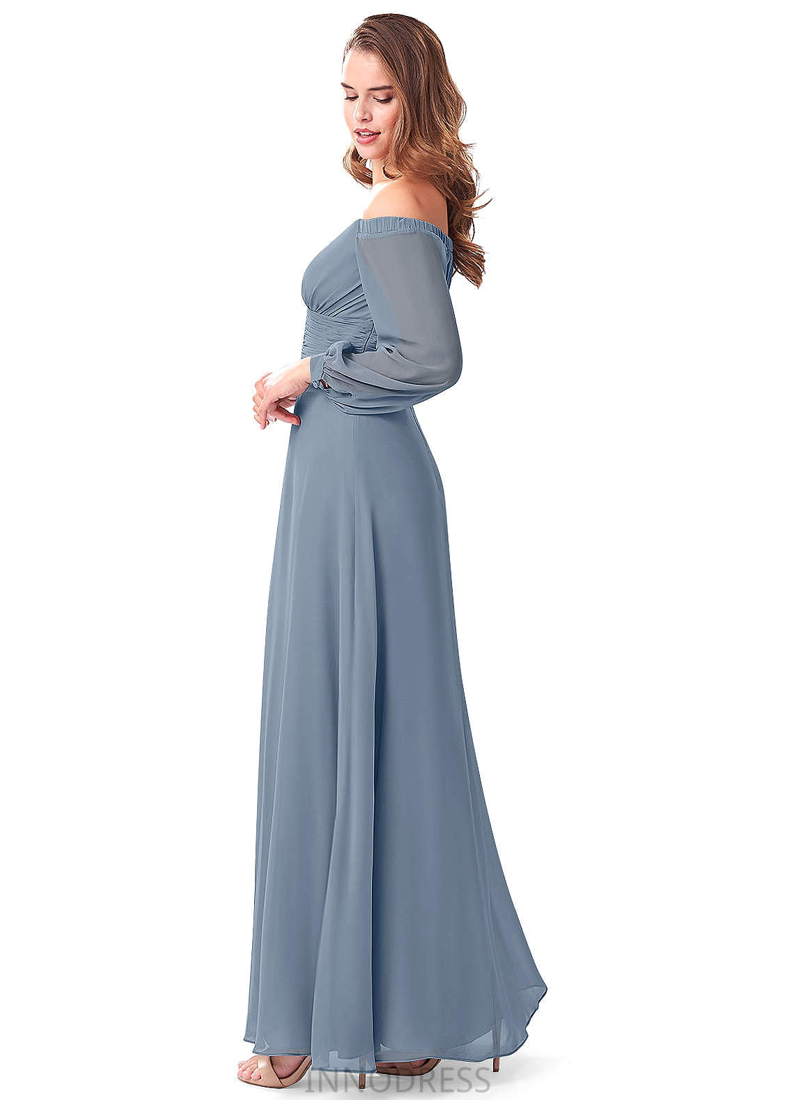 Lainey A-Line/Princess Floor Length Scoop Natural Waist Sleeveless Bridesmaid Dresses