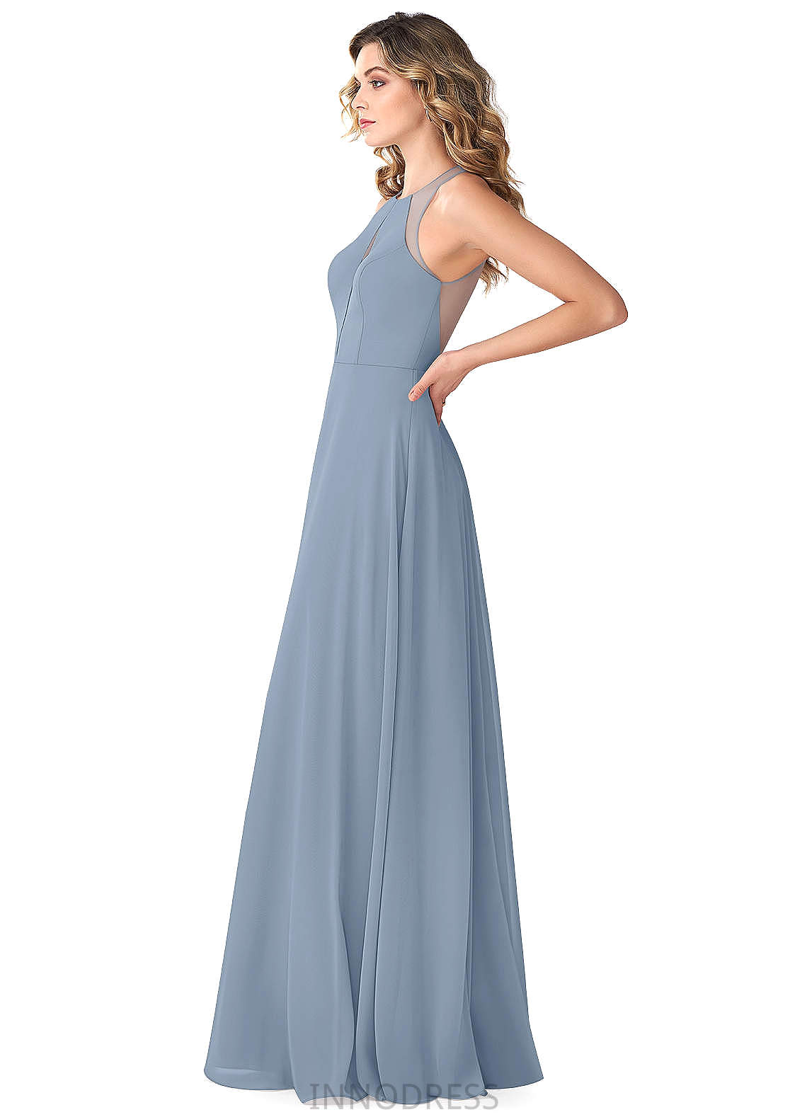 Lana Sleeveless Straps A-Line/Princess Natural Waist Floor Length Bridesmaid Dresses