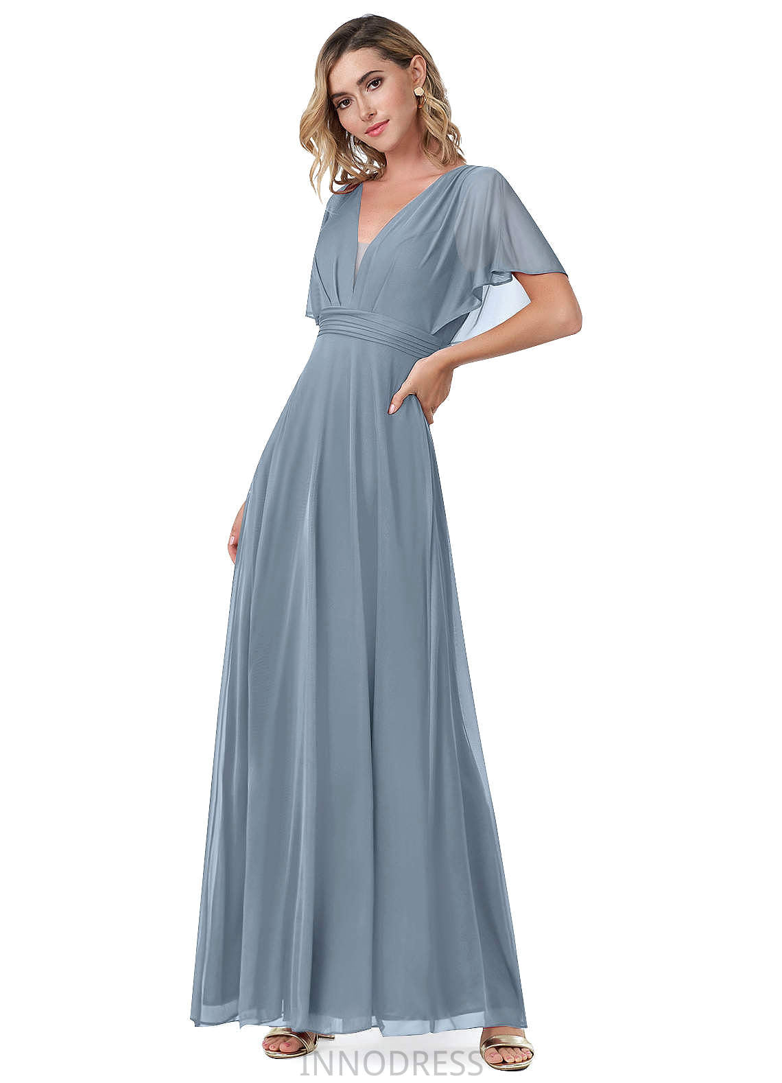 Tatiana Floor Length Sleeveless A-Line/Princess Natural Waist One Shoulder Bridesmaid Dresses