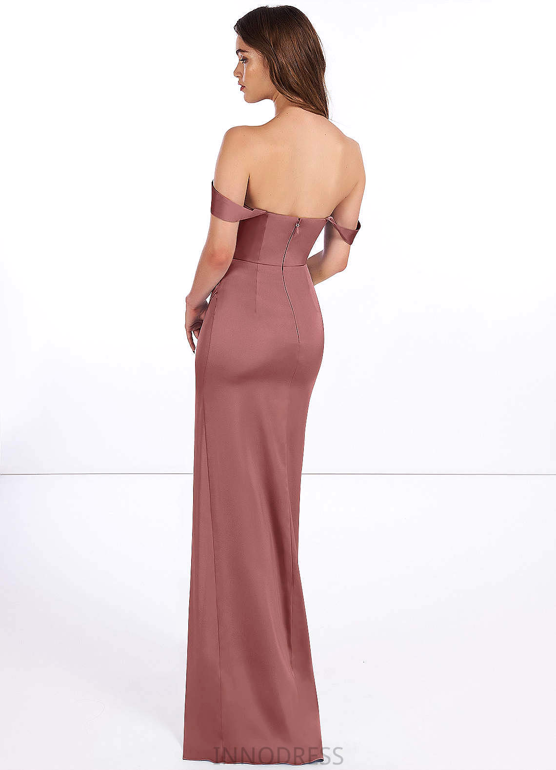 Sofia Natural Waist Sleeveless Floor Length A-Line/Princess Scoop Bridesmaid Dresses