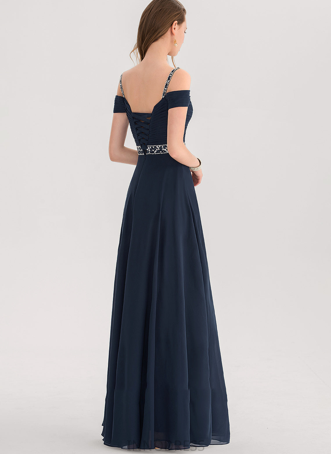 Floor-Length Sweetheart Prom Dresses With Chiffon Sequins Juliette Beading A-Line