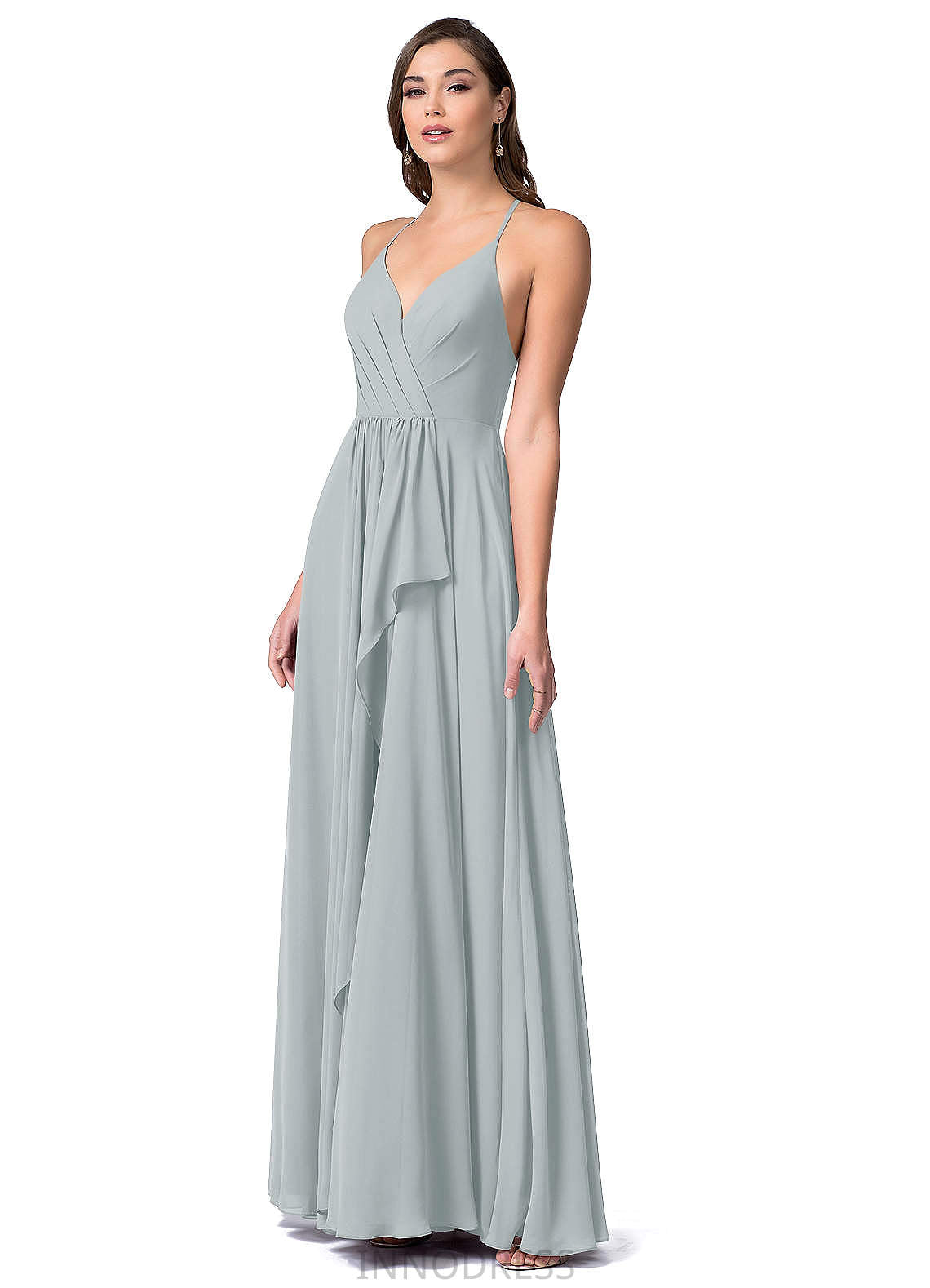 Camila A-Line/Princess Floor Length Natural Waist Scoop Sleeveless Bridesmaid Dresses