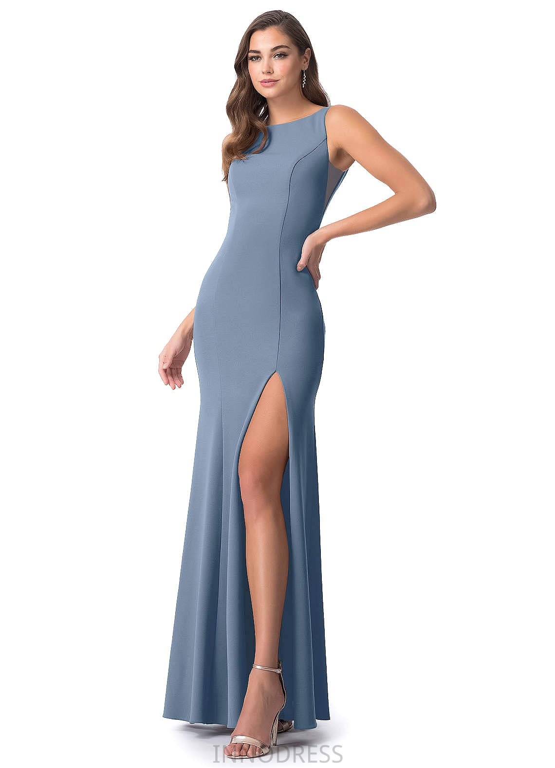 Brooklynn Sleeveless A-Line/Princess V-Neck Natural Waist Floor Length Bridesmaid Dresses