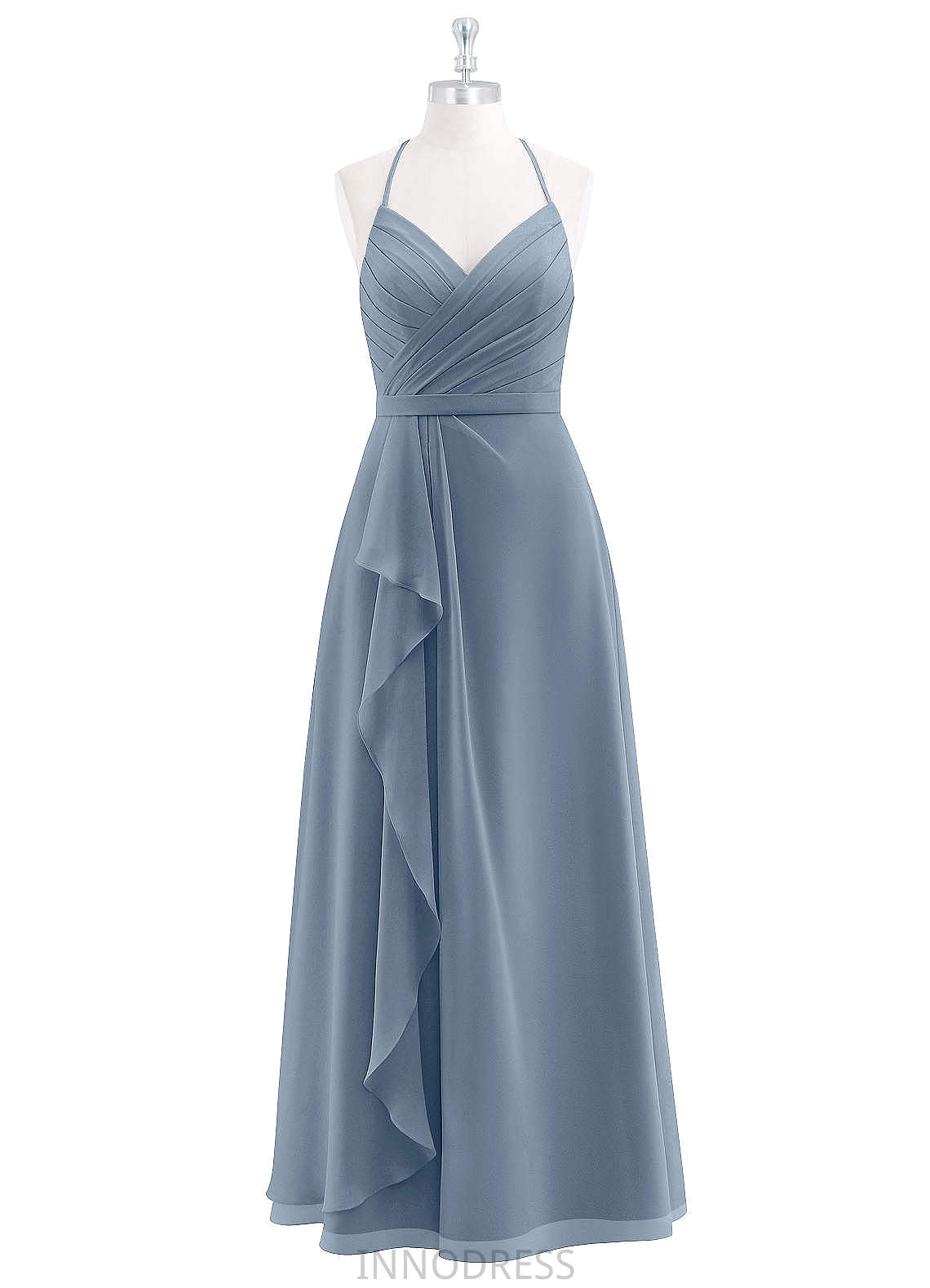 Helen Sleeveless V-Neck A-Line/Princess Floor Length Natural Waist Bridesmaid Dresses