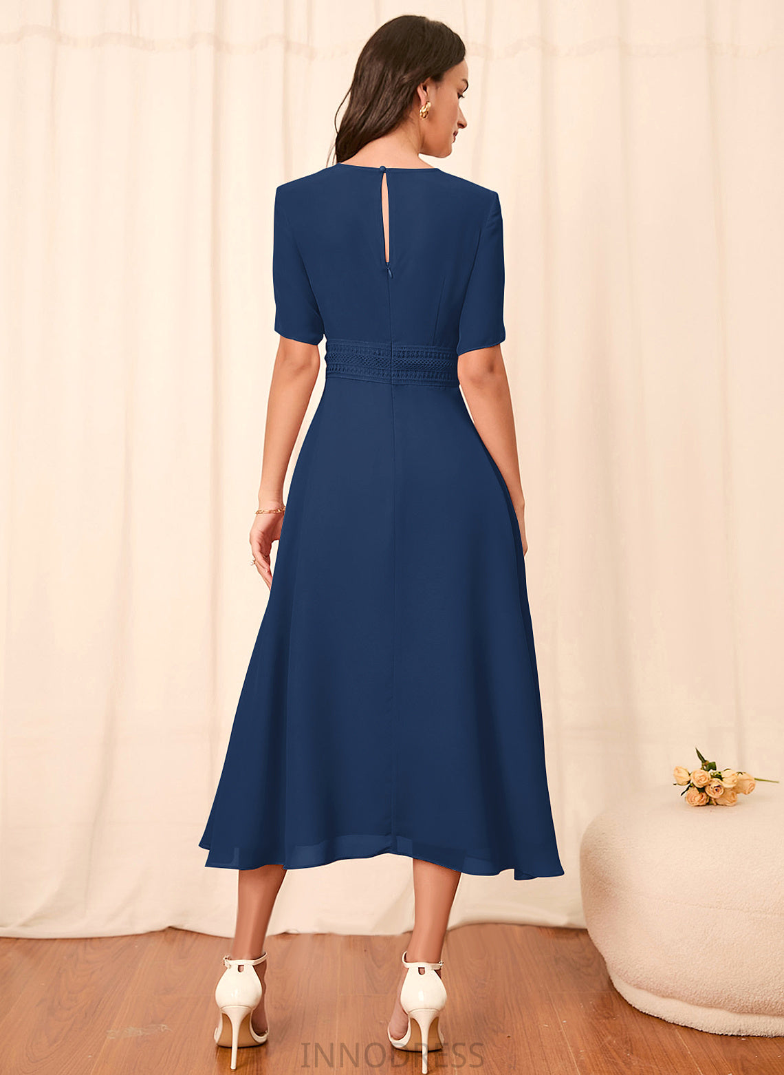 Sleeve Sleeves A-Line Length Knee-Length Straps Silhouette Fabric Maryjane Sleeveless A-Line/Princess Natural Waist Bridesmaid Dresses