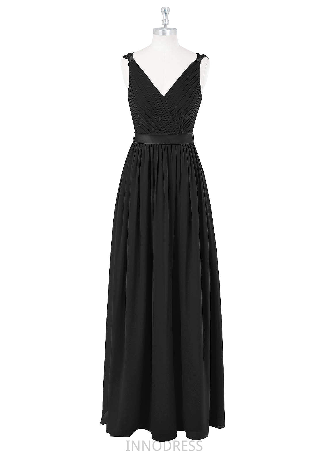 Marie V-Neck Natural Waist Velvet Floor Length A-Line/Princess Sleeveless Bridesmaid Dresses