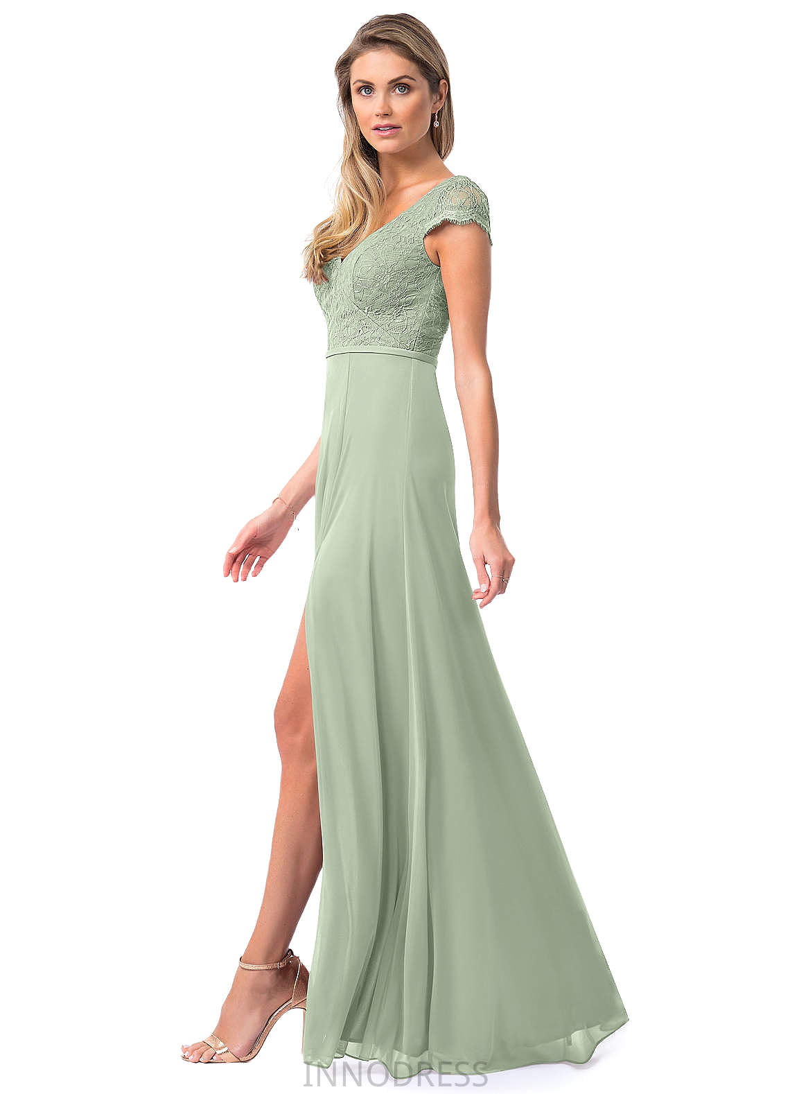 Aisha Natural Waist A-Line/Princess Sleeveless Floor Length One Shoulder Bridesmaid Dresses