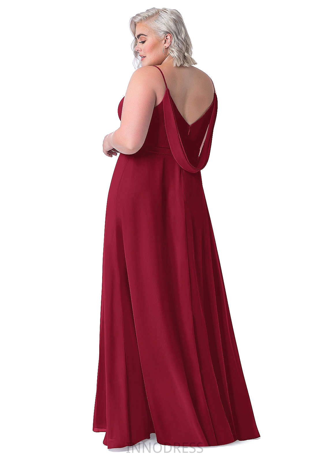 Elisabeth Sheath/Column Natural Waist Scoop Sleeveless Floor Length Bridesmaid Dresses