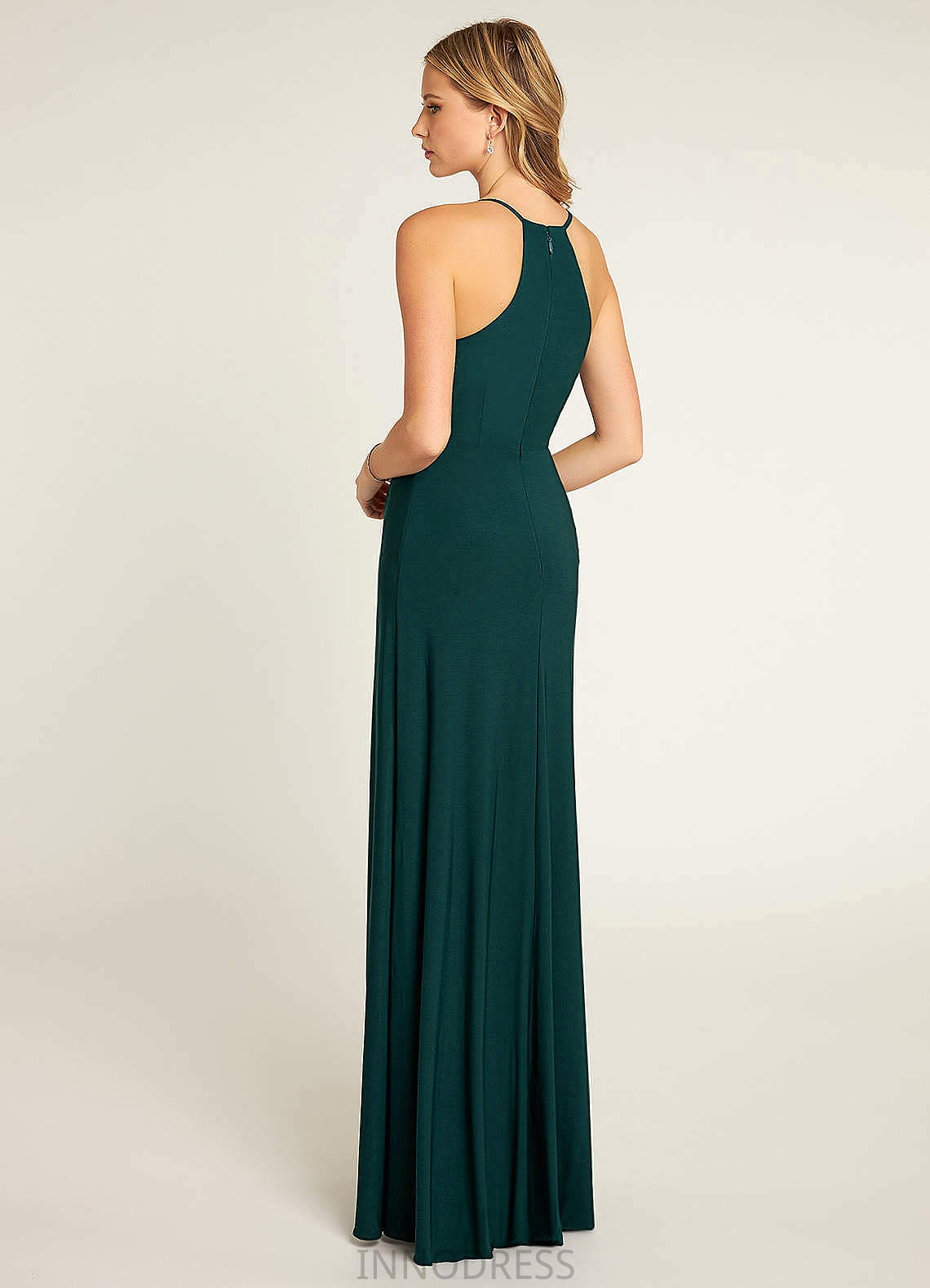 Justine A-Line/Princess Sleeveless Straps Natural Waist Floor Length Bridesmaid Dresses