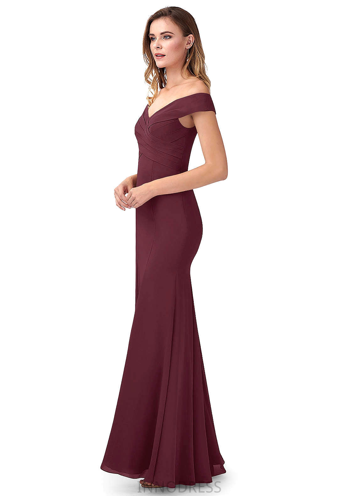 Dylan Sleeveless Floor Length Natural Waist A-Line/Princess Spaghetti Staps Bridesmaid Dresses