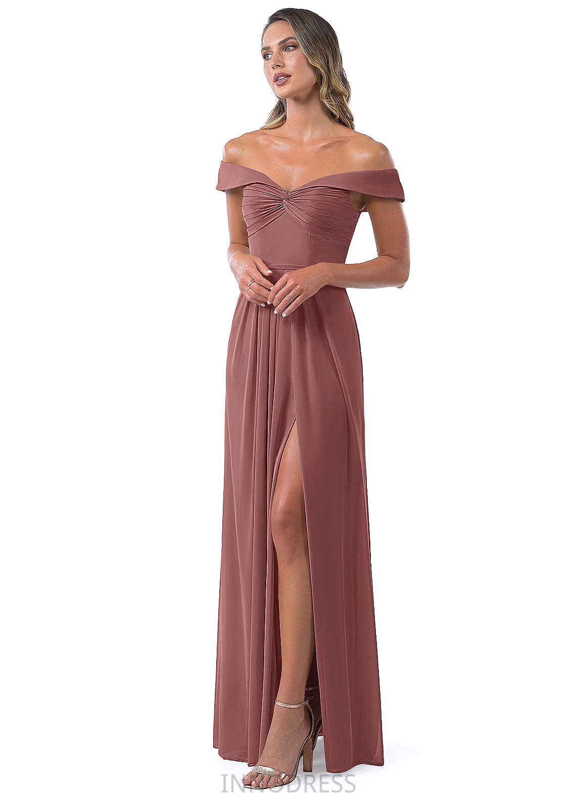 Hedwig Floor Length Natural Waist Spaghetti Staps Sleeveless Bridesmaid Dresses