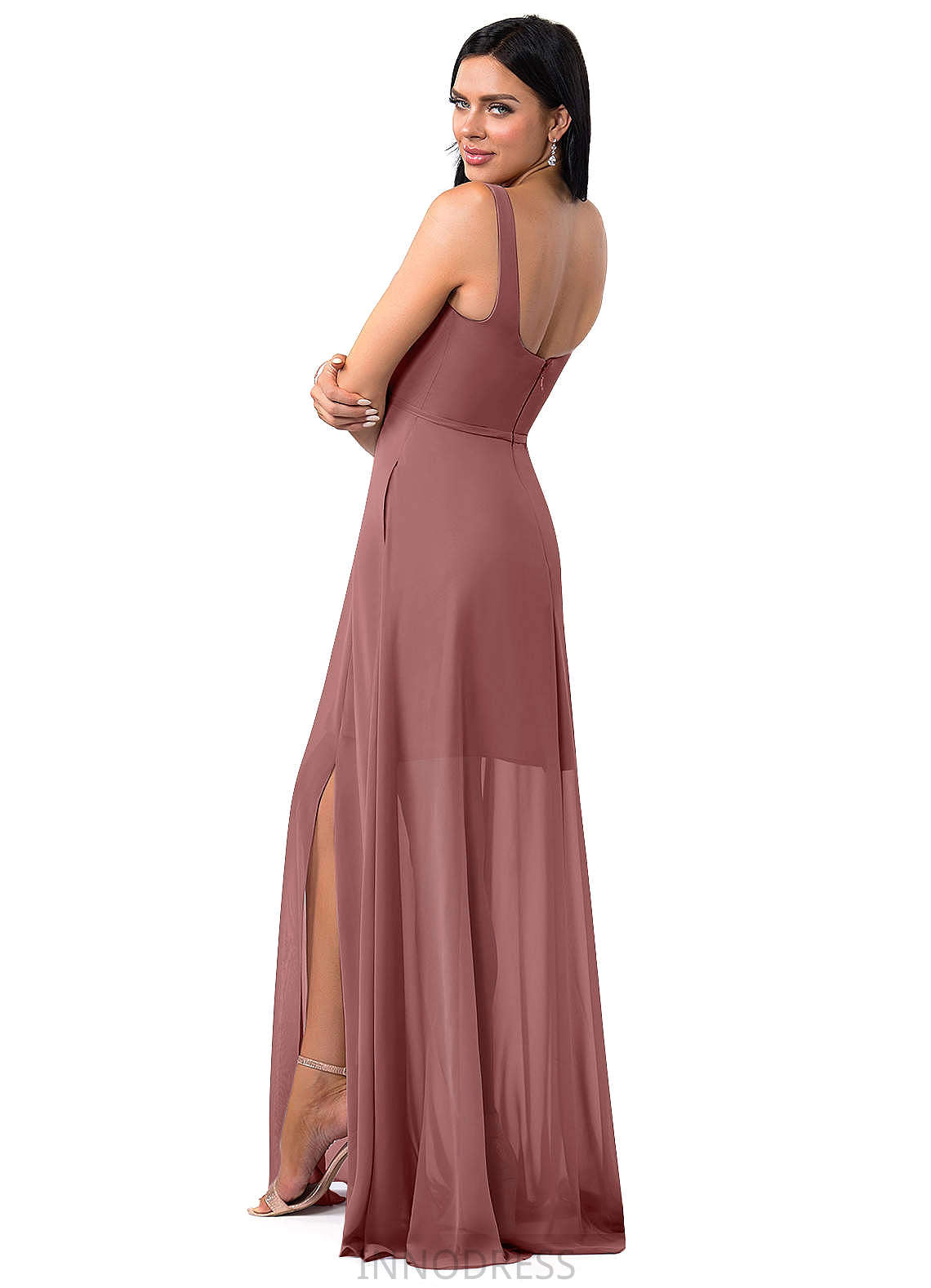 Shelby Sleeveless Natural Waist Scoop Tea Length A-Line/Princess Bridesmaid Dresses