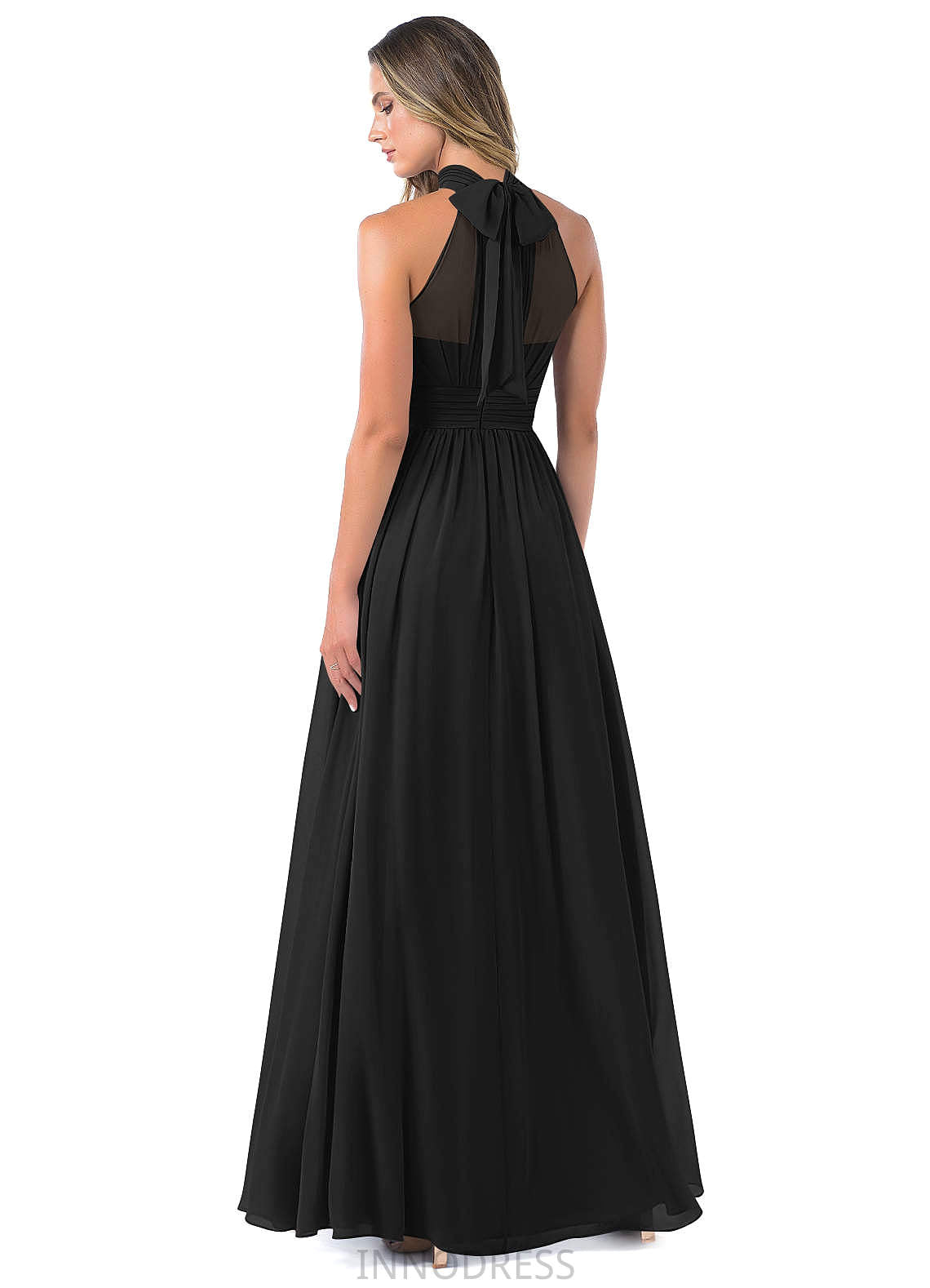 Renee Floor Length Natural Waist Sleeveless V-Neck A-Line/Princess Bridesmaid Dresses