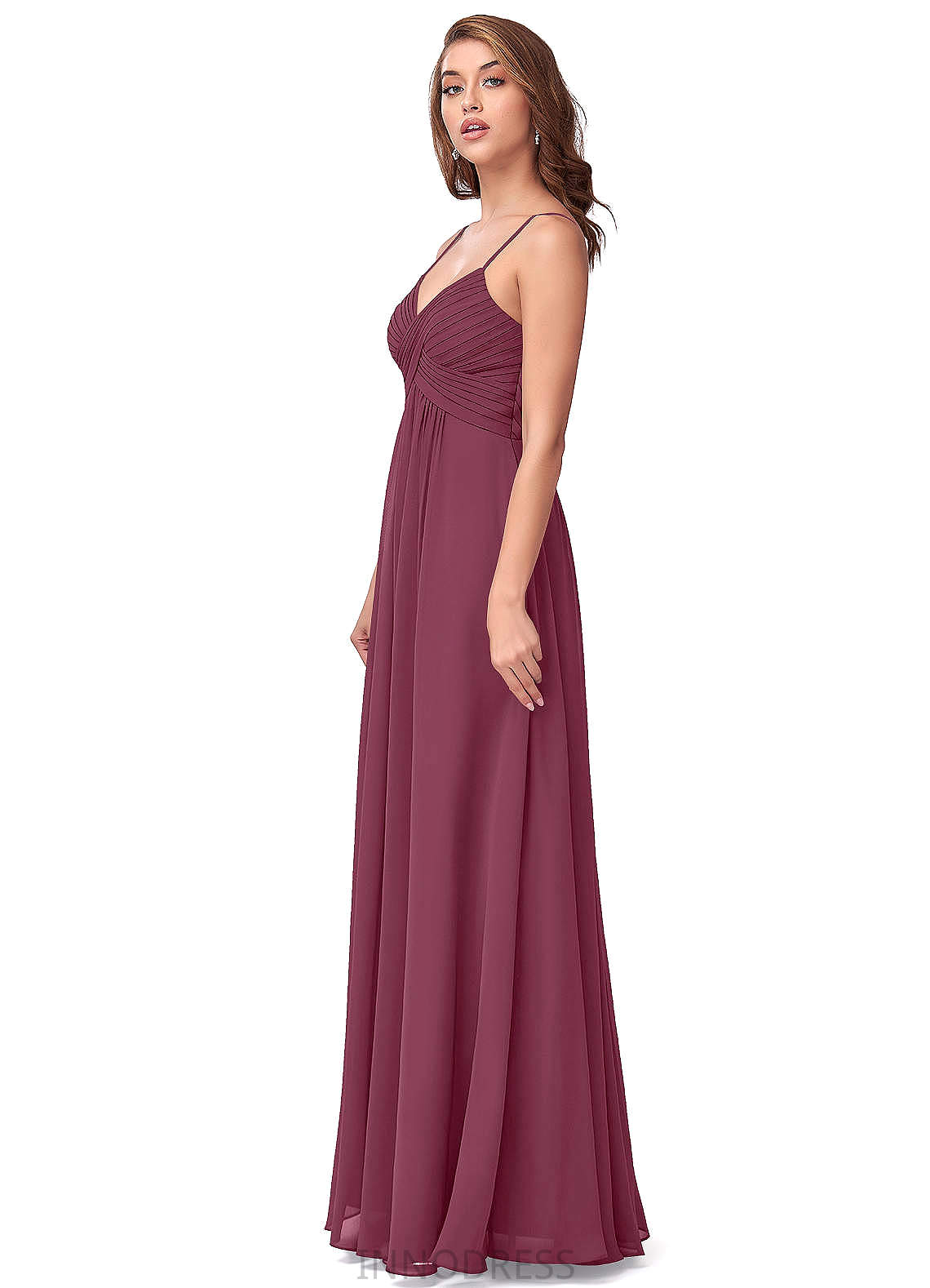 Jazmine Natural Waist Sleeveless A-Line/Princess Floor Length Scoop Bridesmaid Dresses