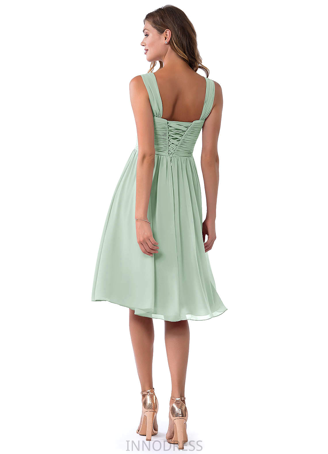 Selena Straps Natural Waist Floor Length A-Line/Princess Sleeveless Bridesmaid Dresses