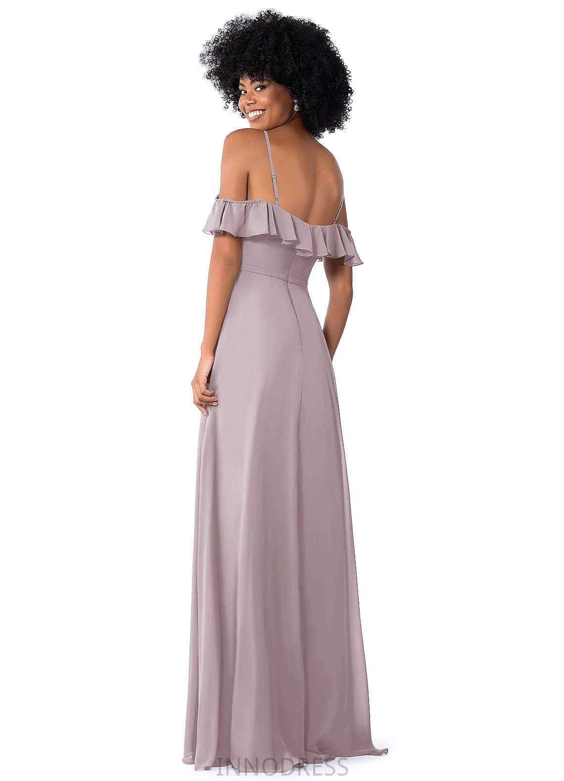 Beryl Natural Waist Sleeveless A-Line/Princess Floor Length V-Neck Bridesmaid Dresses