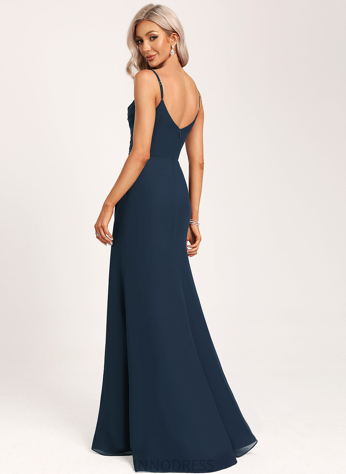 Floor-Length Neckline Fabric Length Trumpet/Mermaid Cowl Straps&Sleeves Silhouette Kailee Bridesmaid Dresses