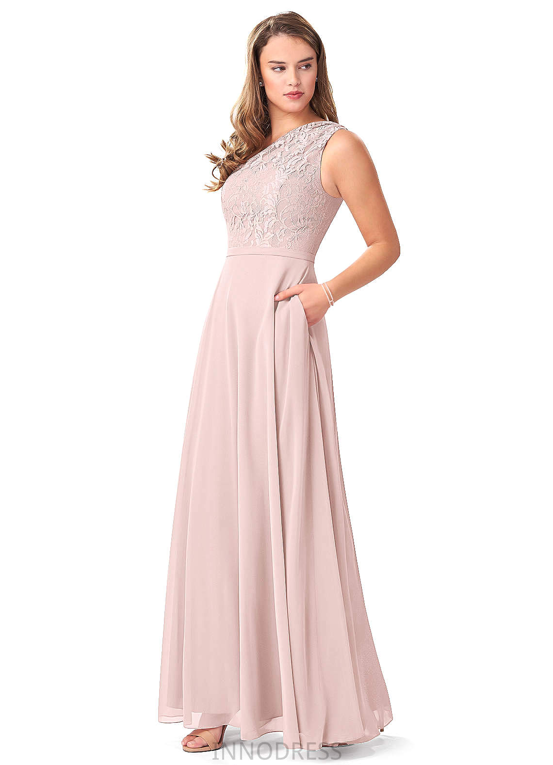 Roberta Sleeveless Floor Length Natural Waist Trumpet/Mermaid Off The Shoulder Spandex Bridesmaid Dresses