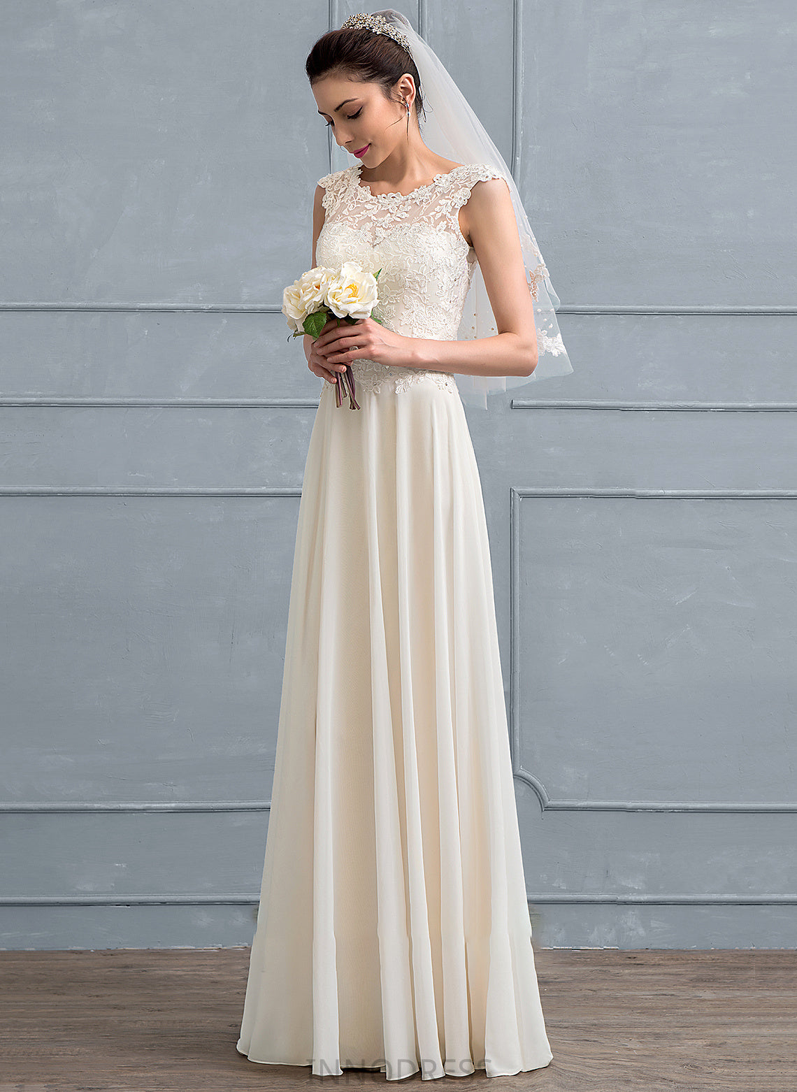 Chiffon Beading Floor-Length Sequins Dress Wedding Dresses Wedding With A-Line Vivian