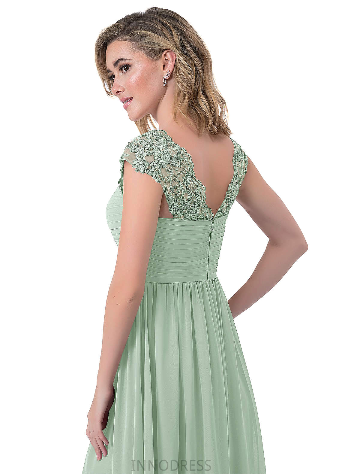 Ayanna Floor Length Natural Waist V-Neck Sleeveless A-Line/Princess Bridesmaid Dresses