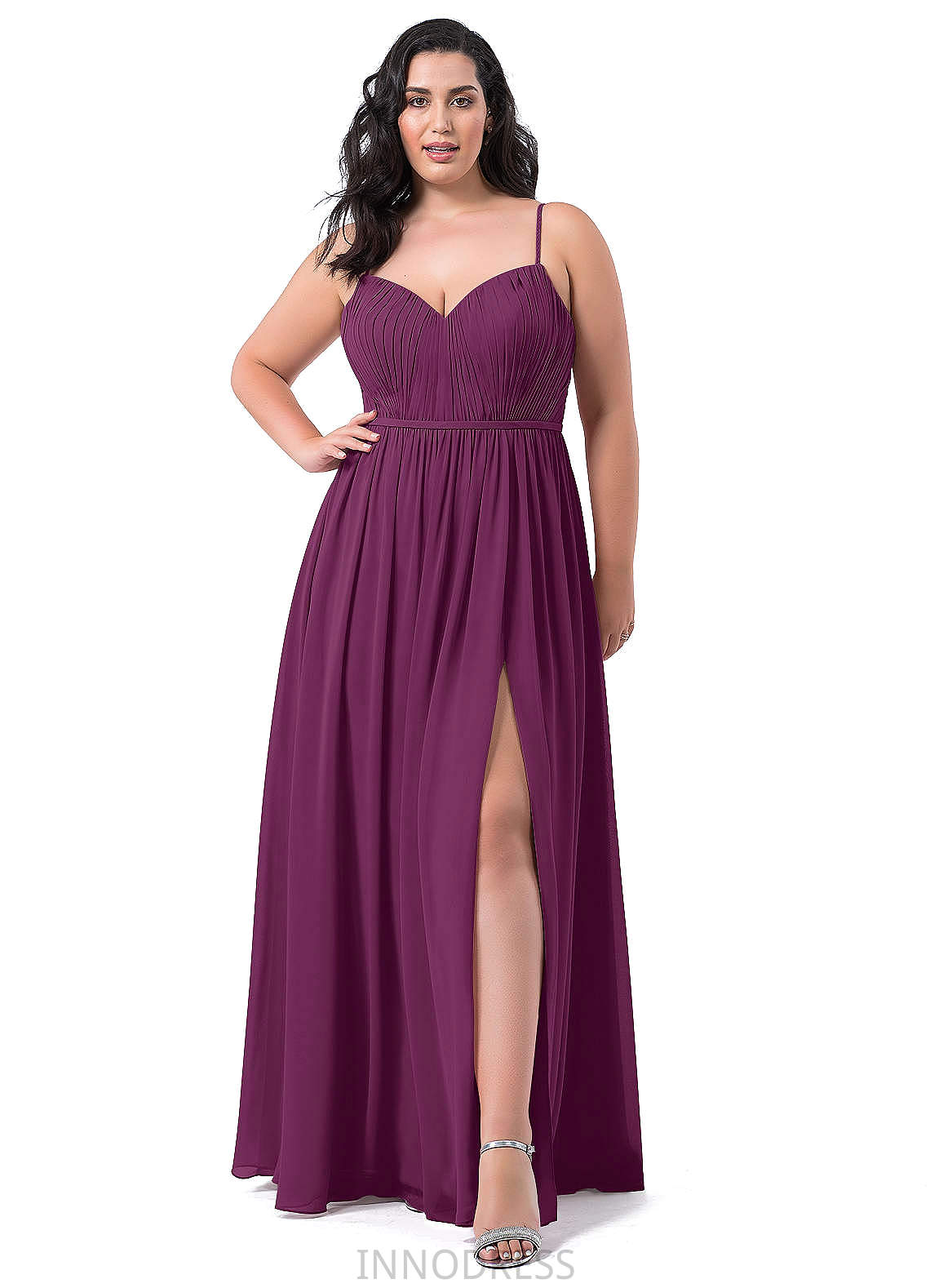 Selena A-Line/Princess Natural Waist Floor Length One Shoulder Sleeveless Bridesmaid Dresses