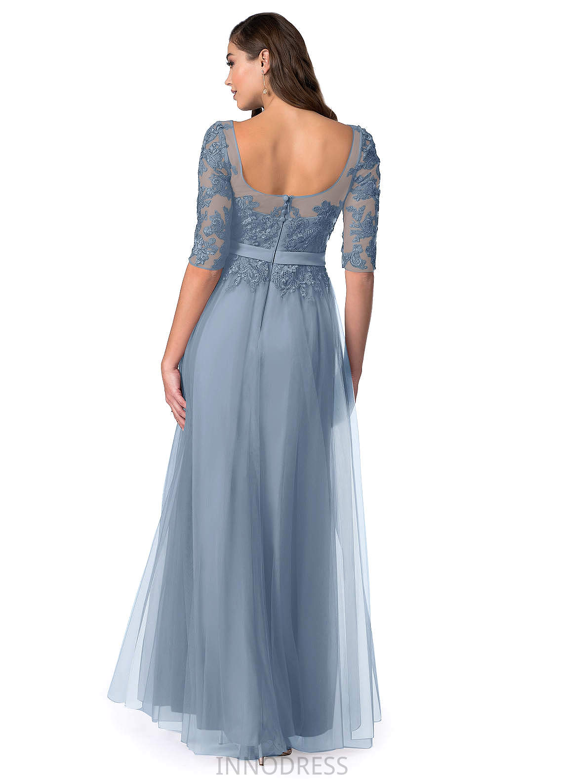 Nicky Sleeveless Floor Length A-Line/Princess Halter Natural Waist Bridesmaid Dresses