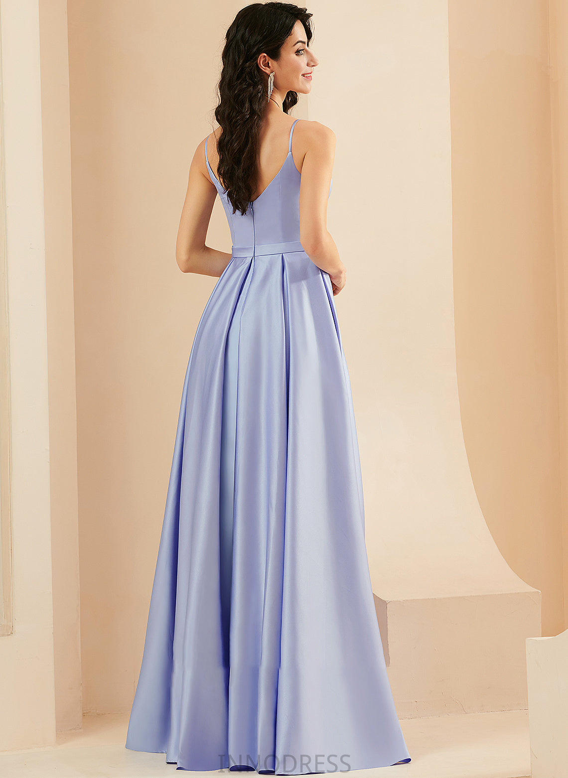 With Split Prom Dresses Front Brooklynn Ball-Gown/Princess Floor-Length Pockets Satin Sweetheart