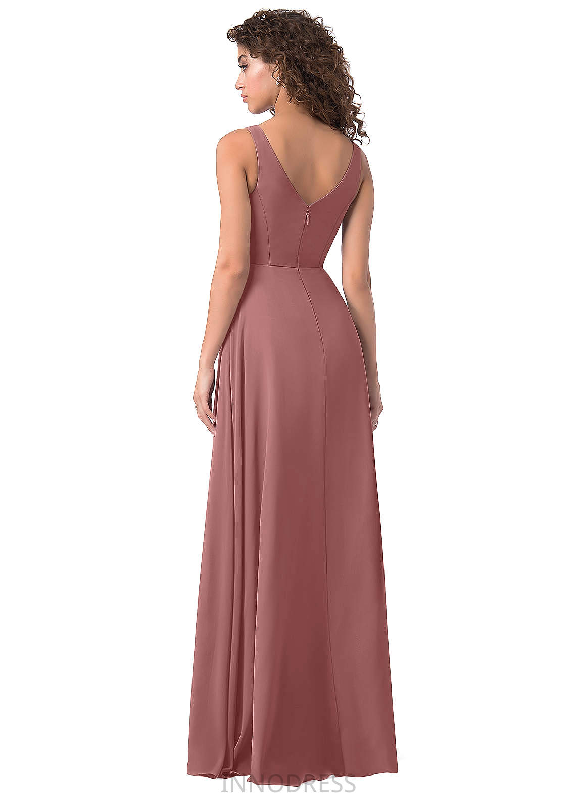 Lexi A-Line/Princess Natural Waist Knee Length Sleeveless V-Neck Bridesmaid Dresses