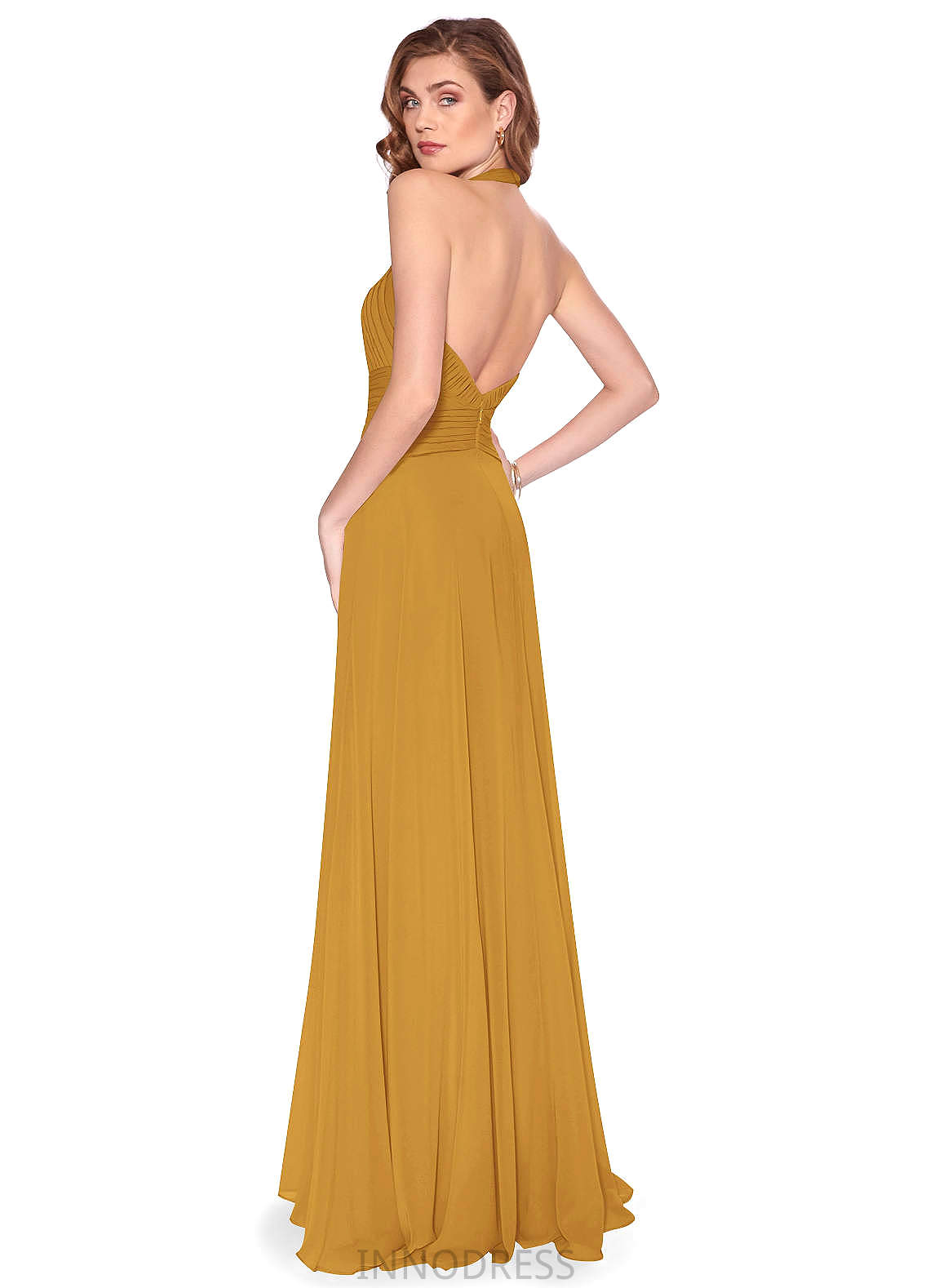 Kierra Floor Length Spaghetti Staps Natural Waist Off The Shoulder A-Line/Princess Sleeveless Bridesmaid Dresses