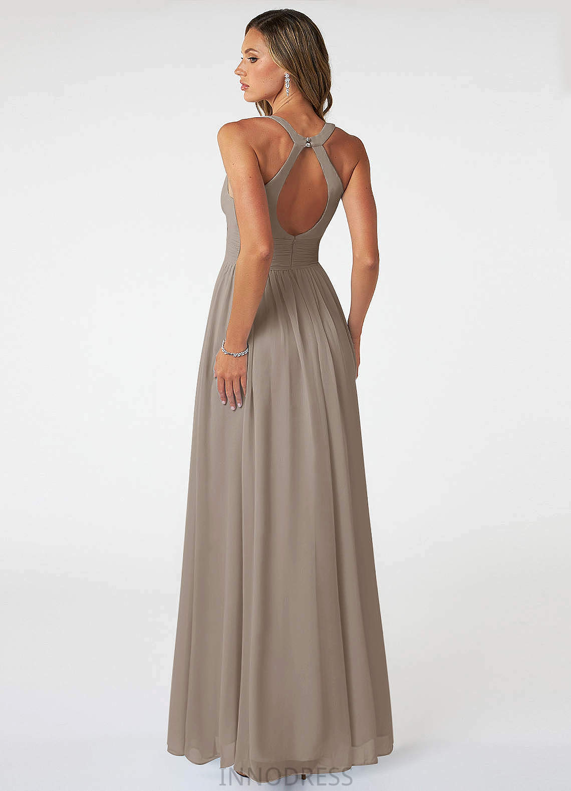 Camilla Sleeveless Natural Waist Trumpet/Mermaid Floor Length V-Neck Bridesmaid Dresses