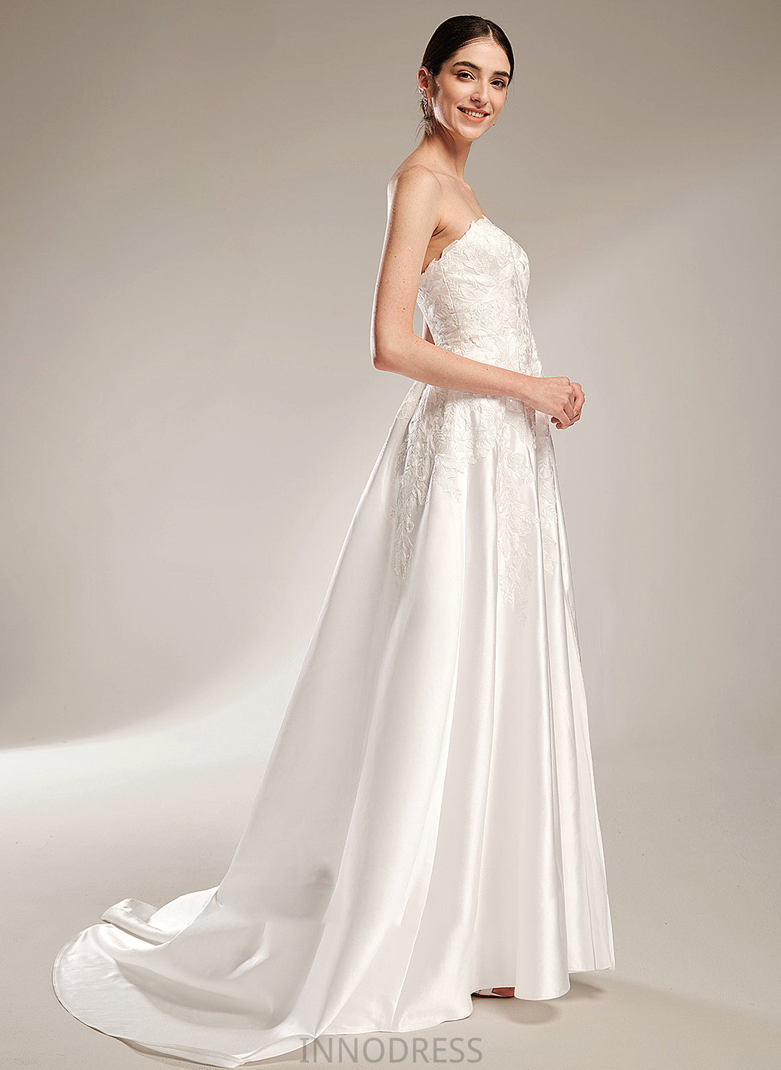 Split Dress Front With Wedding Dresses Train Chapel Sweetheart Wedding Rosa Ball-Gown/Princess