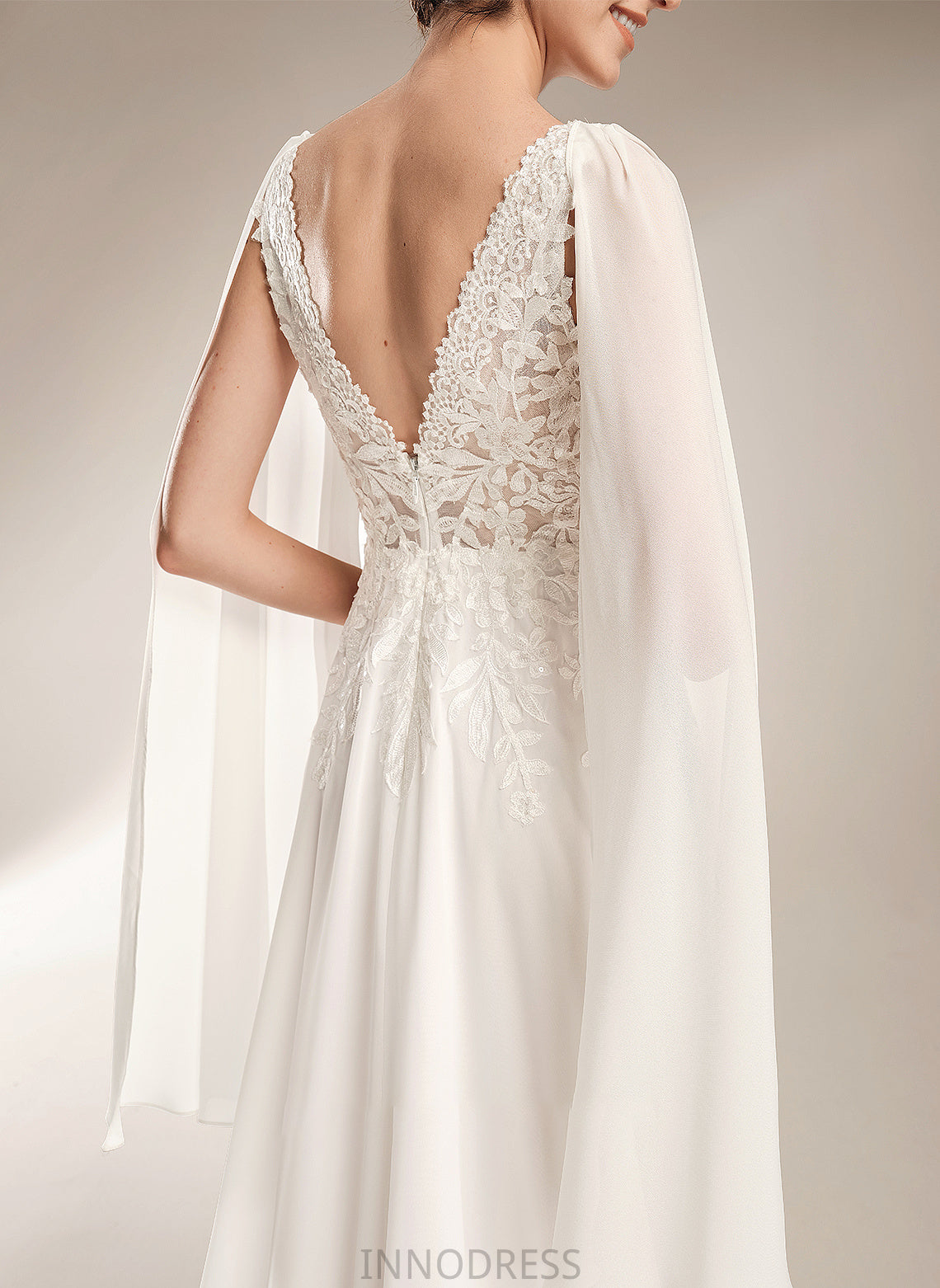 V-neck Shania Dress Wedding Dresses A-Line Train With Sequins Court Wedding