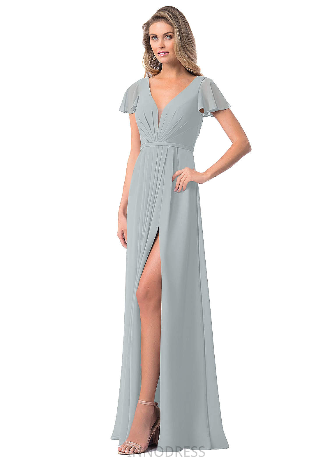 Jasmine Sleeveless A-Line/Princess Floor Length Straps Natural Waist Bridesmaid Dresses