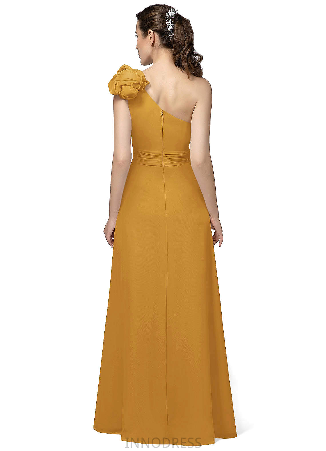 Lilliana Floor Length Sheath/Column Natural Waist Spaghetti Staps Bridesmaid Dresses