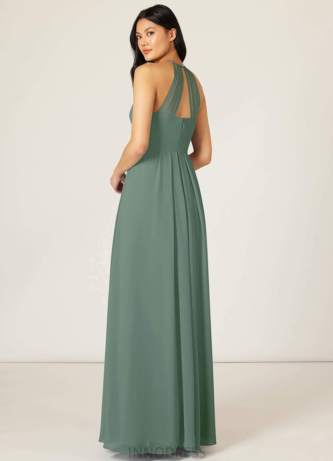 Emmalee Floor Length A-Line/Princess V-Neck Natural Waist Sleeveless Bridesmaid Dresses