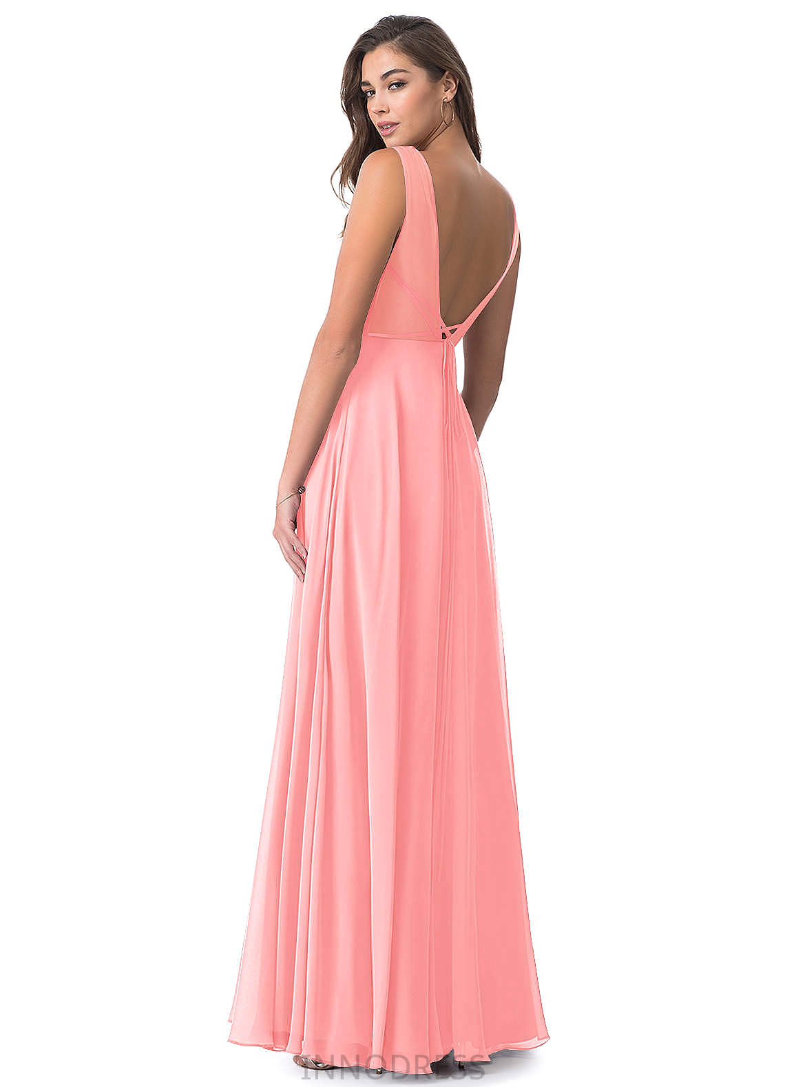 Patsy A-Line/Princess V-Neck Floor Length Natural Waist Sleeveless Bridesmaid Dresses