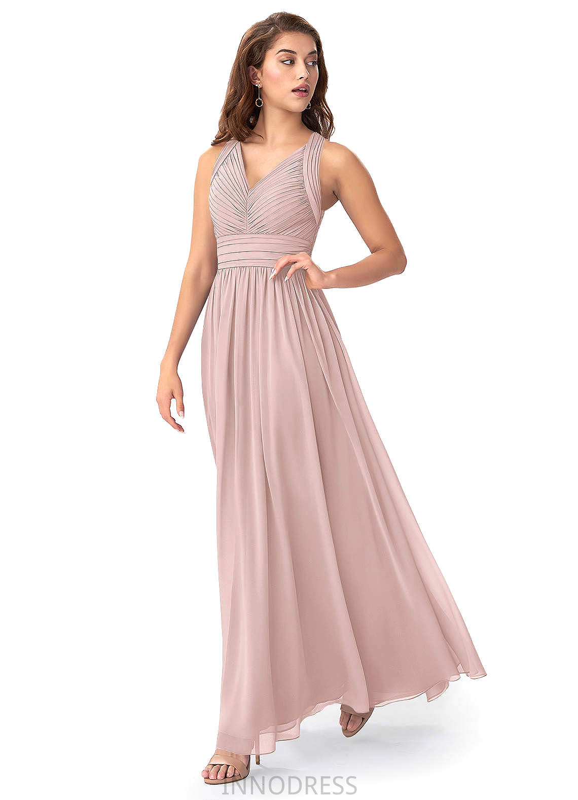 Lena Trumpet/Mermaid One Shoulder Velvet Sleeveless Floor Length Natural Waist Bridesmaid Dresses