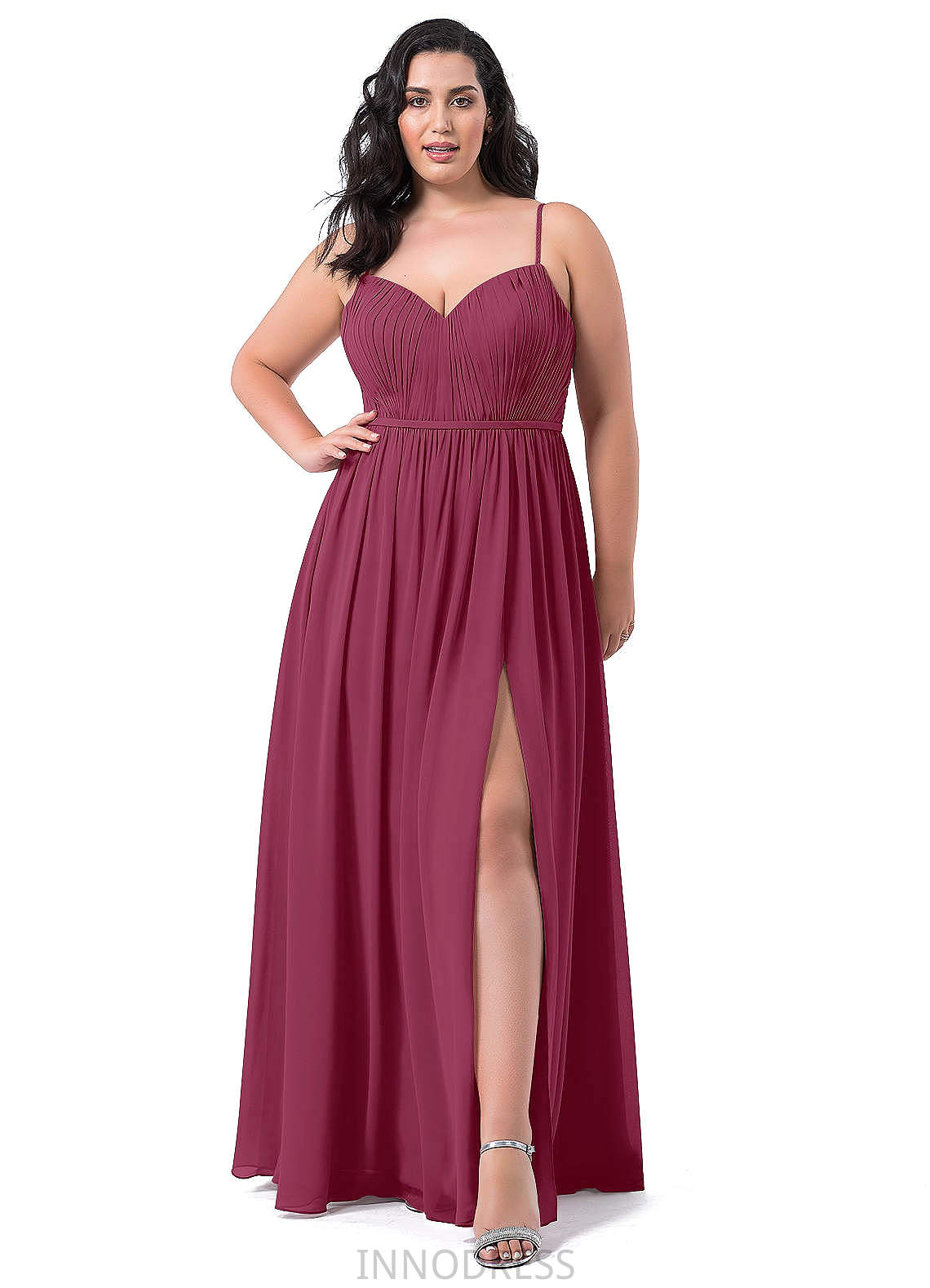 Willow V-Neck Floor Length Natural Waist A-Line/Princess Sleeveless Bridesmaid Dresses