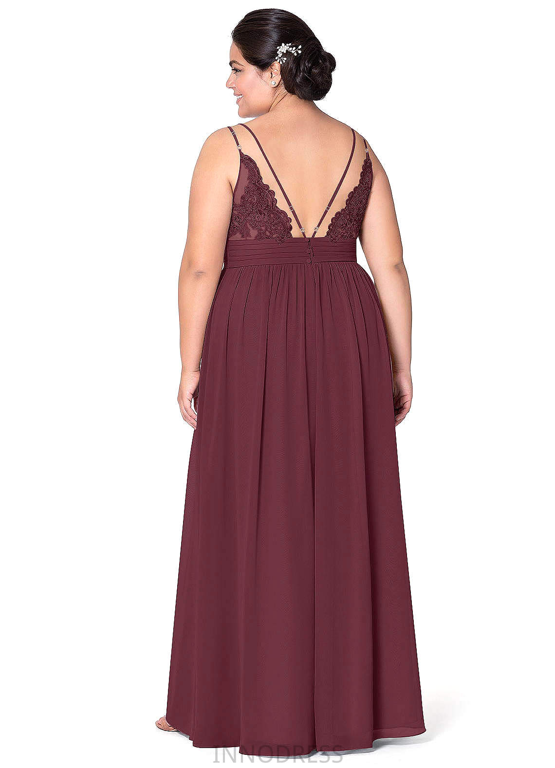 Rihanna Floor Length Sheath/Column Scoop Natural Waist Sleeveless Bridesmaid Dresses