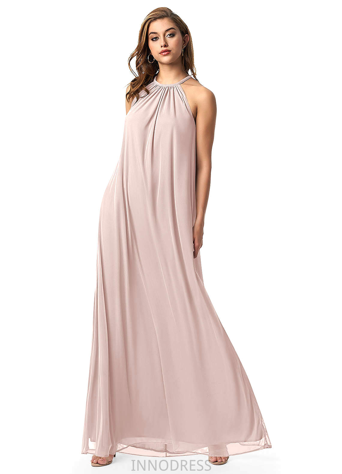 Janiyah A-Line/Princess Floor Length Natural Waist Sleeveless Scoop Bridesmaid Dresses