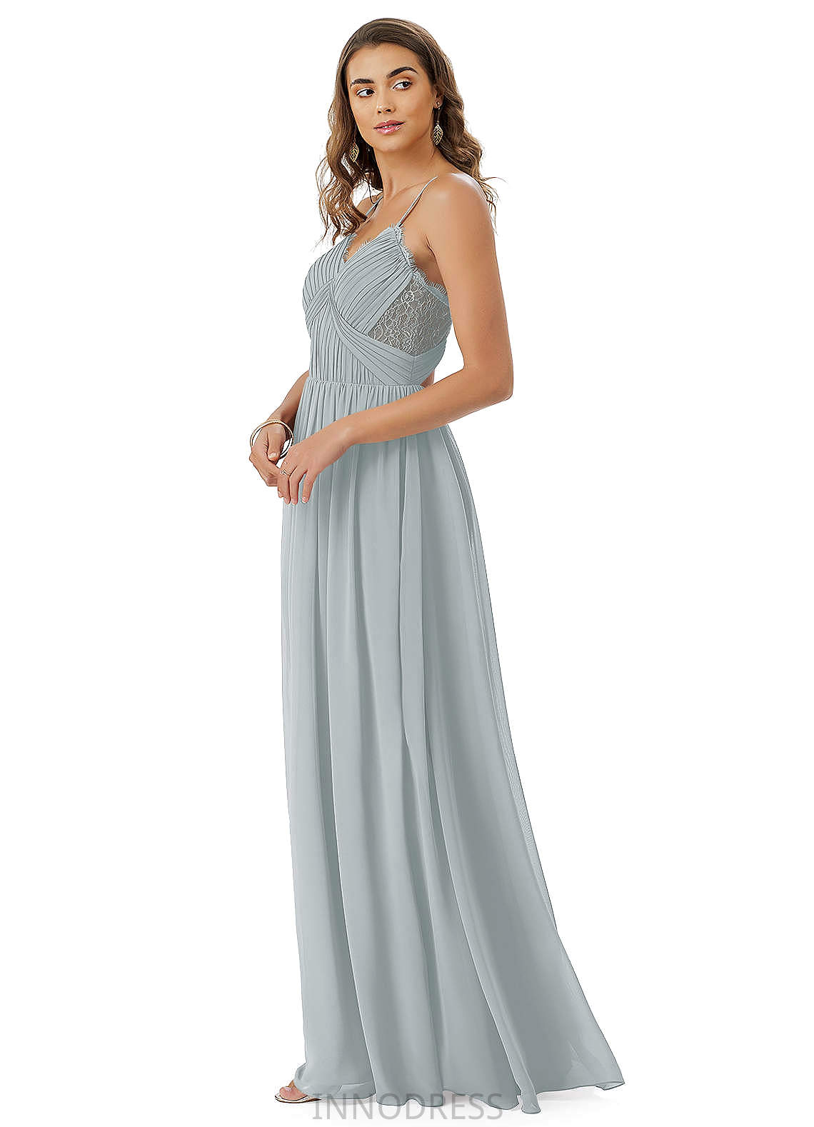 Amy Scoop Sleeveless Floor Length Empire Waist Bridesmaid Dresses