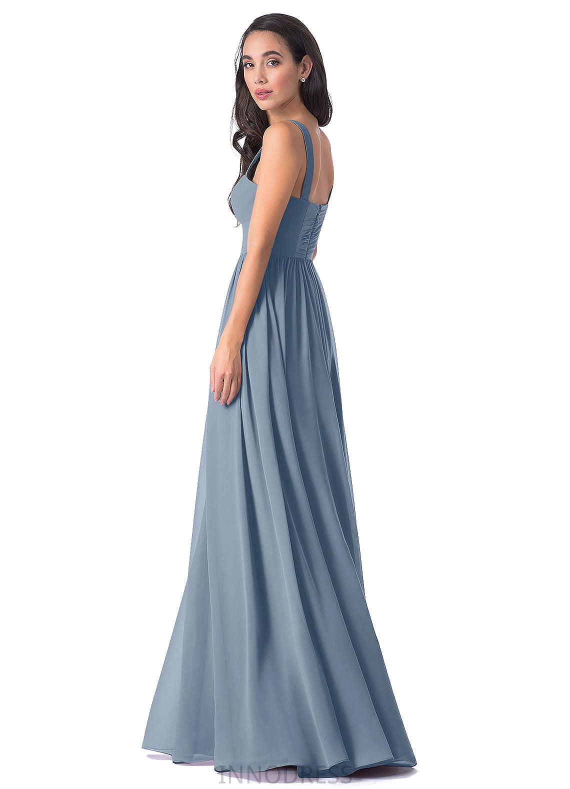 Irene Sleeveless A-Line/Princess Floor Length Natural Waist Spaghetti Staps Off The Shoulder Bridesmaid Dresses