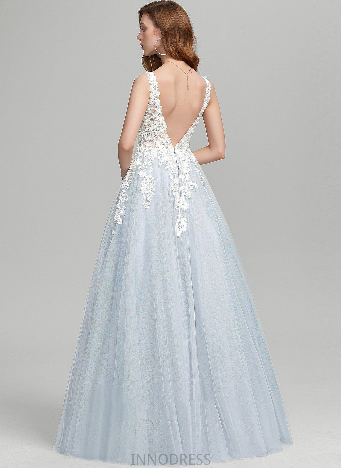 Prom Dresses Eve Floor-Length V-neck Ball-Gown/Princess Tulle