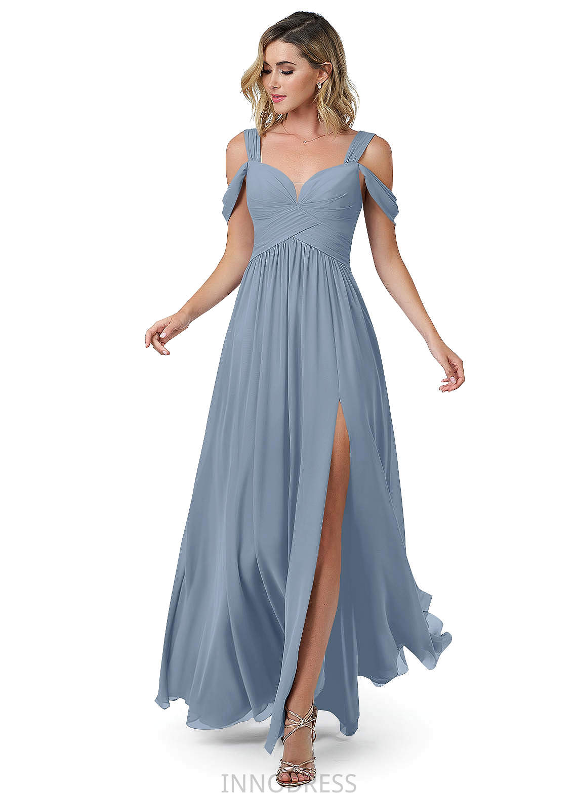 Winnie Sleeveless Floor Length A-Line/Princess Straps Natural Waist Bridesmaid Dresses