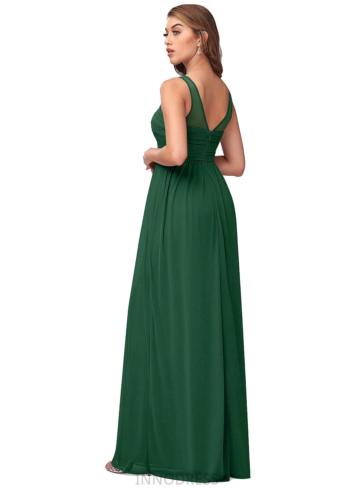 Lucy Spandex Spaghetti Staps Trumpet/Mermaid Natural Waist Floor Length Sleeveless Bridesmaid Dresses