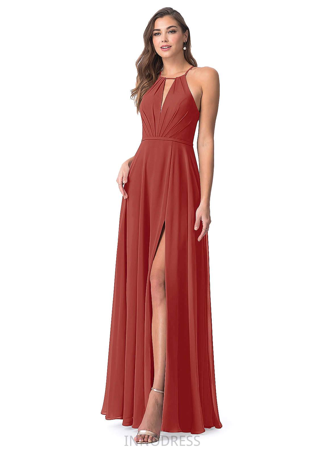 Myah Velvet Straps Sleeveless Floor Length Natural Waist Trumpet/Mermaid Bridesmaid Dresses