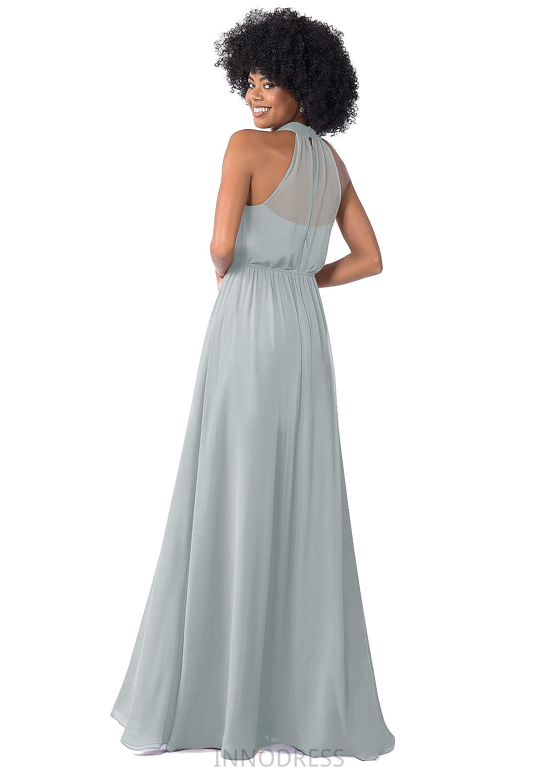 Cynthia Sleeveless Straps Natural Waist A-Line/Princess Floor Length Bridesmaid Dresses